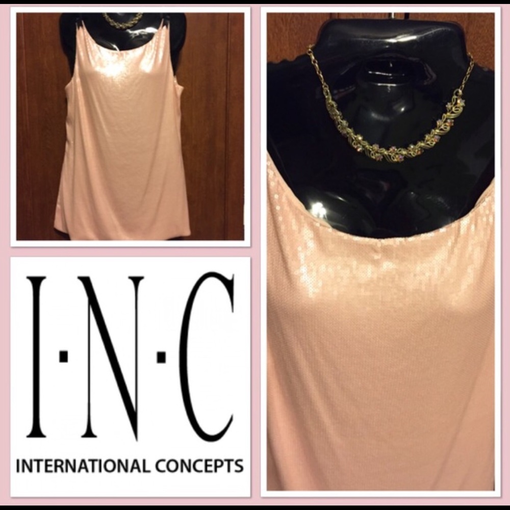 INC Tank with cute bows on shoulders